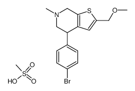 4-(4-bromophenyl)-2-(methoxymethyl)-6-methyl-4,5,6,7-tetrahydrothieno<2,3-c>pyridine methanesulfonate Structure