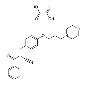 (E)-2-Benzoyl-3-[4-(3-morpholin-4-yl-propoxy)-phenyl]-acrylonitrile; compound with oxalic acid Structure