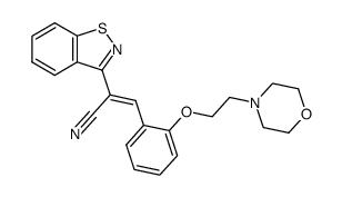 (Z)-2-Benzo[d]isothiazol-3-yl-3-[2-(2-morpholin-4-yl-ethoxy)-phenyl]-acrylonitrile Structure