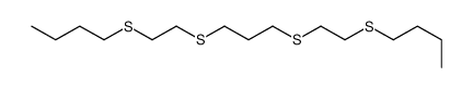 1-[2-[3-(2-butylsulfanylethylsulfanyl)propylsulfanyl]ethylsulfanyl]butane结构式