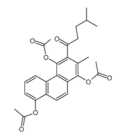 1-(1,4,8-triacetoxy-2-methyl-3-phenanthryl)-4-methylpentan-1-one结构式