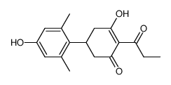 5-(2,6-dimethyl-4-hydroxyphenyl)-3-hydroxy-2-propionylcyclohex-2-en-1-one Structure