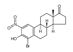 Estra-1,3,5(10)-trien-17-one, 4-bromo-3-hydroxy-2-nitro Structure