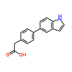 [4-(1H-Indol-5-yl)phenyl]acetic acid structure