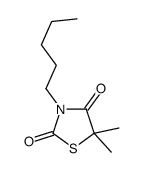 5,5-dimethyl-3-pentyl-1,3-thiazolidine-2,4-dione结构式