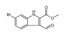 1H-Indole-2-carboxylic acid, 6-bromo-3-formyl-, methyl ester结构式