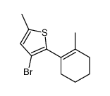 3-bromo-5-methyl-2-(2-methylcyclohexen-1-yl)thiophene Structure