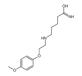 5-[2-(4-methoxyphenoxy)ethylamino]pentanamide Structure