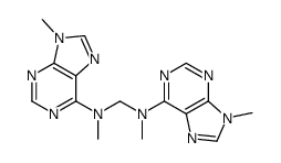 N,N'-dimethyl-N,N'-bis(9-methylpurin-6-yl)methanediamine Structure