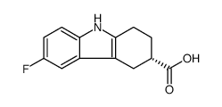 1H-Carbazole-3-carboxylic acid, 6-fluoro-2,3,4,9-tetrahydro-, (3S) Structure