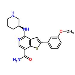 2-(3-methoxyphenyl)-4-[[(3S)-piperidin-3-yl]amino]thieno[3,2-c]pyridine-7-carboxamide Structure