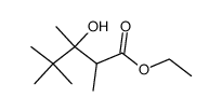 3-hydroxy-2,3,4,4-tetramethyl-valeric acid ethyl ester结构式