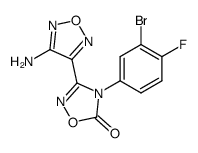 3-(4-amino-1,2,5-oxadiazol-3-yl)-4-(3-bromo-4-fluorophenyl)-1,2,4-oxadiazol-5(4H)-one Structure