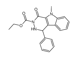 ethyl 5-methyl-4-oxo-1-phenyl-1,2,4,5-tetrahydro-3H-pyridazino[4,5-b]indole-3-carboxylate结构式