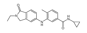 N-Cyclopropyl-3-(2-ethyl-1-oxo-2,3-dihydroisoindol-5-ylamino)-4-methylbenzamide结构式