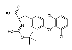 (2S)-3-[4-(2,6-dichlorophenoxy)phenyl]-2-[(2-methylpropan-2-yl)oxycarbonylamino]propanoic acid Structure