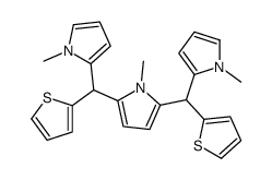 1-methyl-2,5-bis[(1-methylpyrrol-2-yl)-thiophen-2-ylmethyl]pyrrole结构式