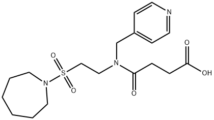 4-[2-(高哌啶-1-基磺酰基)乙基-(吡啶-4-基甲基)氨基]-4-氧代-丁酸结构式