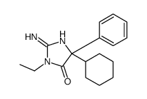 2-amino-5-cyclohexyl-3-ethyl-5-phenylimidazol-4-one Structure