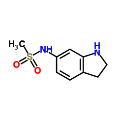 N-(2,3-Dihydro-1H-indol-6-yl)methanesulfonamide结构式
