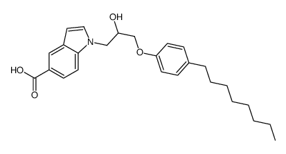 1-[2-hydroxy-3-(4-octylphenoxy)propyl]indole-5-carboxylic acid Structure