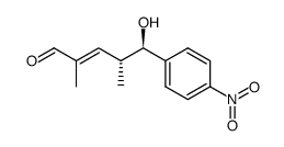 (E)-(4R,5R)-5-hydroxy-2,4-dimethyl-5-(4-nitrophenyl)-pent-2-enal Structure