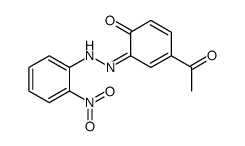 (6E)-4-acetyl-6-[(2-nitrophenyl)hydrazinylidene]cyclohexa-2,4-dien-1-one Structure