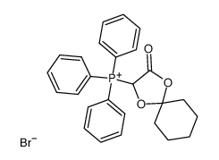 5'-oxocyclohexanespiro-2'-(1',3'-dioxolan)-4'-yltriphenylphosphonium bromide结构式