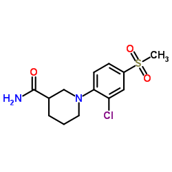 1-[2-Chloro-4-(methylsulfonyl)phenyl]-3-piperidinecarboxamide Structure