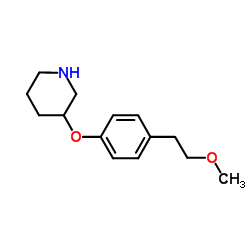 3-[4-(2-Methoxyethyl)phenoxy]piperidine结构式