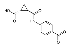 Cyclopropanecarboxylic acid, 2-[[(4-nitrophenyl)amino]carbonyl]-, (1R,2S) Structure