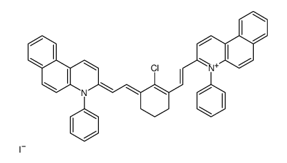 3-[2-[2-chloro-3-[2-(4-phenylbenzo[f]quinolin-4-ium-3-yl)ethenyl]cyclohex-2-en-1-ylidene]ethylidene]-4-phenylbenzo[f]quinoline,iodide Structure