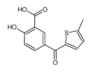 2-hydroxy-5-(5-methylthiophene-2-carbonyl)benzoic acid Structure