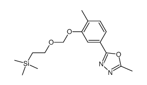 2-methyl-5-[4-methyl-3-(2-trimethylsilanyl-ethoxymethoxy)-phenyl]-[1,3,4]oxadiazole Structure