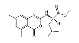 N-(5,7-dimethyl-4H-3,1-benzoxazin-4-on-2-yl)-L-leucine methyl ester Structure