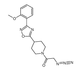 2-azido-1-{4-[3-(2-methoxyphenyl)[1,2,4]oxadiazol-5-yl]piperid-1-yl}ethanone结构式