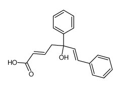 (E,E)-5-hydroxy-5,7-diphenylhepta-2,6-dienoic acid Structure