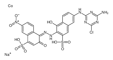 sodium,7-[(4-amino-6-chloro-1,3,5-triazin-2-yl)amino]-4-hydroxy-3-[(2Z)-2-(6-nitro-2-oxo-4-sulfonaphthalen-1-ylidene)hydrazinyl]naphthalene-2-sulfonic acid,cobalt结构式