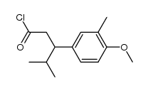 3-[4-Methoxy-3-methyl-phenyl]-4-methyl-pentansaeure-chlorid结构式