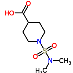 1-(Dimethylsulfamoyl)-4-piperidinecarboxylic acid Structure