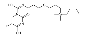 N-[3-[3-[butyl(dimethyl)silyl]propylsulfanyl]propyl]-5-fluoro-2,4-dioxopyrimidine-1-carboxamide结构式