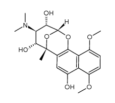 (2R,3S,4R,5R,6R)-4-(dimethylamino)-9,12-dimethoxy-6-methyl-3,4,5,6-tetrahydro-2H-2,6-epoxynaphtho[1,2-b]oxocine-3,5,8-triol结构式