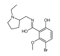 3-bromo-N-[(1-ethylpyrrolidin-2-yl)methyl]-6-hydroxy-2-methoxybenzamide Structure