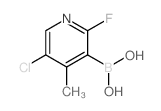 B-(5-氯-2-氟-4-甲基吡啶-3-硼酸)结构式
