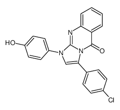 3-(4-chlorophenyl)-1-(4-hydroxyphenyl)imidazo[2,1-b]quinazolin-5-one Structure