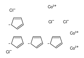 cobalt(3+),cyclopenta-1,3-diene,tetrachlorocobalt(2-)结构式