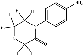 4-(4-Aminophenyl)morpholin-3-one-d6结构式