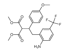 [2-(5-trifluoromethyl-2-aminophenyl)-1-(4-methoxyphenyl)ethyl]propanedioic acid,dimethyl ester Structure