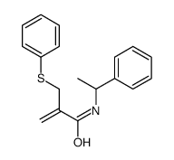 N-(1-phenylethyl)-2-(phenylsulfanylmethyl)prop-2-enamide Structure