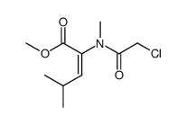 (E)-2-[(2-Chloro-acetyl)-methyl-amino]-4-methyl-pent-2-enoic acid methyl ester结构式